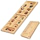 Meanju Steinchenspiel Lernspielzeug, Kala-ha Spiel,Mancala Brettspiel mit klappbarem,Edelstein Match Schach,Steinchenspiel Holz mit Steinen Strategisches Steinchenspiel für Kinder Erwachsene