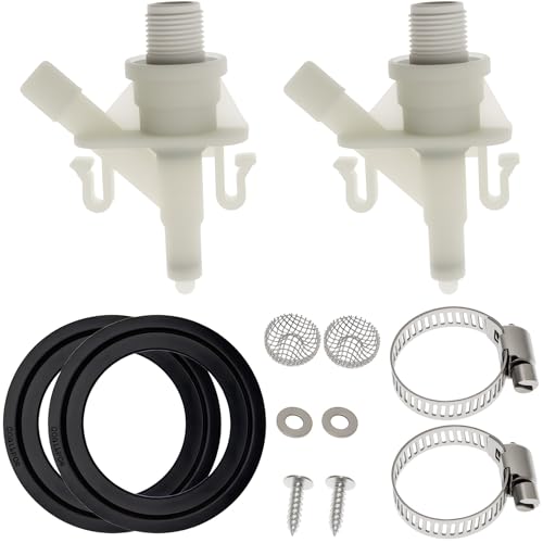 Image of 2 Pack 385311641 Water Valve Kit,Camper toilet valve With Flush Ball Seal Compatible with Dometic 300, 301,310,311,320,321 RV Toilet,Ultrasonic Technology, Leak Proof,Rv Toilet Parts