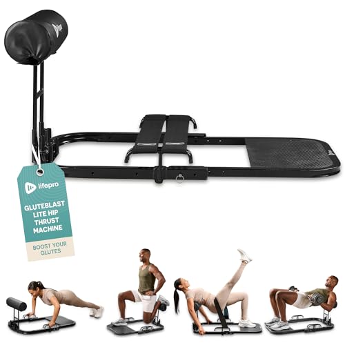 Lifepro Hip Thrust Machine – Adjustable Glute Workout Equipment for Home – Hip Thrust Bench & Glute Machine – Foldable Booty Builder, Sissy Squat Machine, Thrust Glute Bench, Home Gym Glute Workout