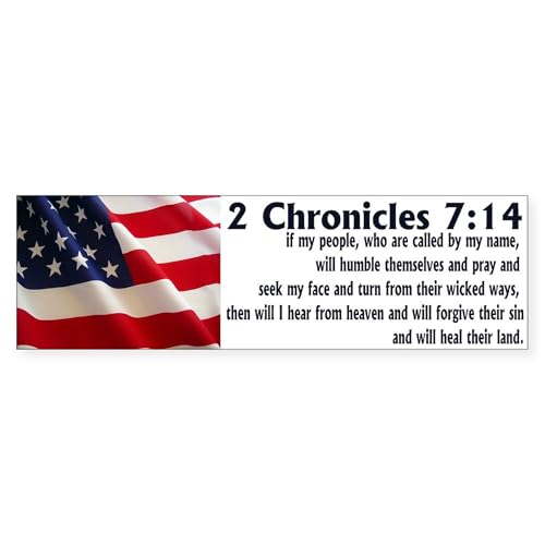 CafePress 2 Chronicles 7:14 10x3 Rectangle Vinyl Bumper Sticker Car Decal