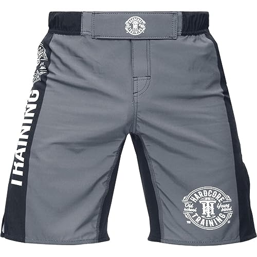 Image of Hardcore Training Fight Shorts Recruit Black Green Red Purple Blue Men's Boxing MMA BJJ Grappling Kickboxing No Gi