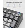 Kisnt KN104 Wireless Mechanical Gaming Keyboard, 100% Full Size 104 Keys with Number Pad, Custom RGB Backlit, Creamy Sound, Hot Swappable, Bluetooth/2.4GHz/USB-C for Win/Mac/PC (Carbon Black)