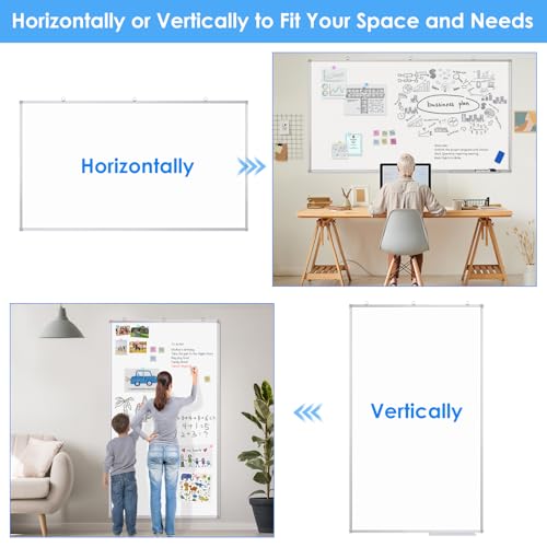 Dry Erase Board 72 x 40 Inch, Large Magnetic White Board for Wall, Maxtek Aluminum Frame Erase Board Presentation Wall-Mounted Marker Board with a Long Pen Tray for Classroom, Office & Home - Image 5