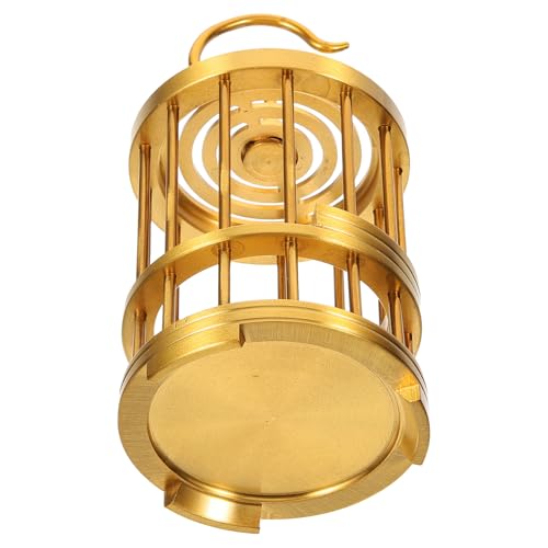 ibasenice Jaula Fiable y Práctica de Latón Dorado y Espacio Amplio Diseño Elegante de Pájaros para Mascotas Pequeñas para Adorno Interior y Exterior