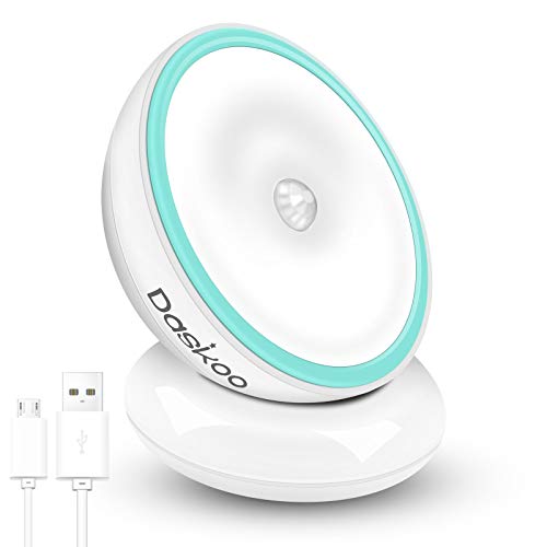 MENGS USB Recargable LED Luces nocturnas con Sensor de Movimiento Lámpara de Noche LED Luz para Armario de Lactancia Cambiador de pañales