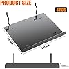 Coume 4 Pack Pegboard Shelves Wall Organizer Peg Board Shelf Brackets Steel Tray Pegboard Accessories Organizing Tools for Craft Room Home Garage Nursery Workbench Kitchen, Black, 5.91 x 4.72 Inch