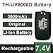 SHIQUN 2 Packs TYT TH-UV8000D Battery Enlarge Capacity 3600mAh Replacement TH-UV8000E Two Way Radio LB-75L Battery 7.4V Walkie Talkie Accessories