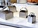 RSVP International Endurance Square Biscuit Cutters - Stainless Steel, Set of 4 | Nest for Easy Storage | For Cutting Thick or Thin Dough | Professional | Dishwasher Safe, Ribbed, Multi Color