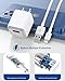 iPhone Charger,Long 6FT iPhone Charger 2Pack iPhone Cord 6feet USB to Lightning Cable Quick Fast Charging Data Sync Cord USB Wall Charger Block Adapter for iPhone 14/13/12/11/XS/XR/X/8/7/5/SE2022/iPad