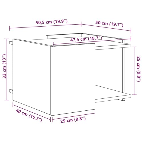 Table Basse Blanc avec Rangement Intégré Console Moderne Facile à Entretenir - 3
