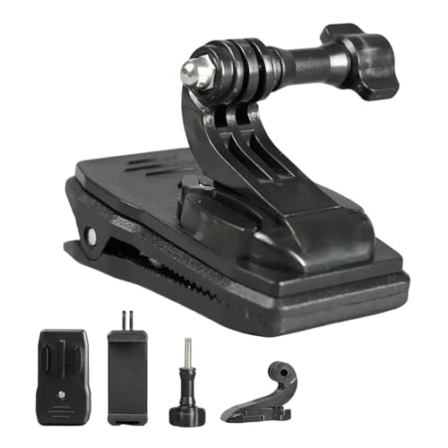 leruiyezs Pince pour Gopro et Camera Clip avec Support Pivotant 360° et Harnais pour Gopro, Clip...