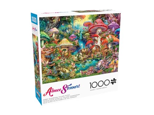Buffalo Games 12750 Aimee Stewart - Merry Mushroom Village Picnic - 1000 Piece Jigsaw Puzzle For Adults Challenging Puzzle Perfect For Game Nights thumb #2
