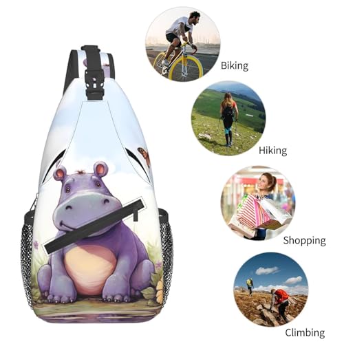 Mochila tipo sling negra para uso al aire libre miniatura 5