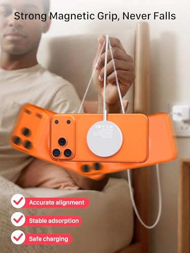Magnetic Wireless Magsafe Charger iPhone: Charging Pad for iPhone 17/16/15/14/13/12 Series & AirPods Pro 4-2, Strong Magnet, Dual Ports, Case-Friendly, Lightweight for Travel Home Office Desk - Image 4