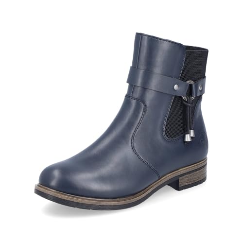 Rieker Botines clásicos de las mujeres 72258, Botines de mujer, Azul 14, 36 EU