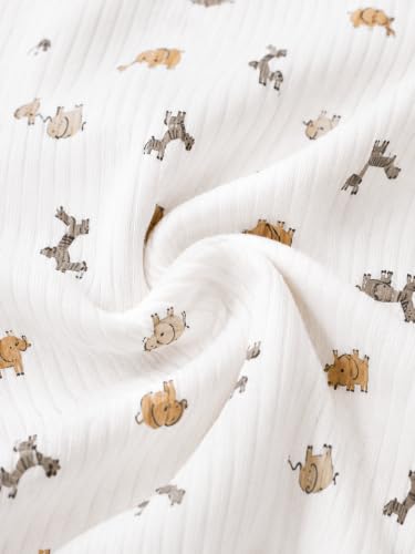 Image of TuddyBuddy Baby Cotton Wearable Quilted Sleeping Bag Blanket 1.5 Tog with 2 Way Zipper Closure | Ideal for Babies & Kids Hypoallergenic Fabrics | (Elephants & Zebra AOP - Yellow, 0-6 Months)