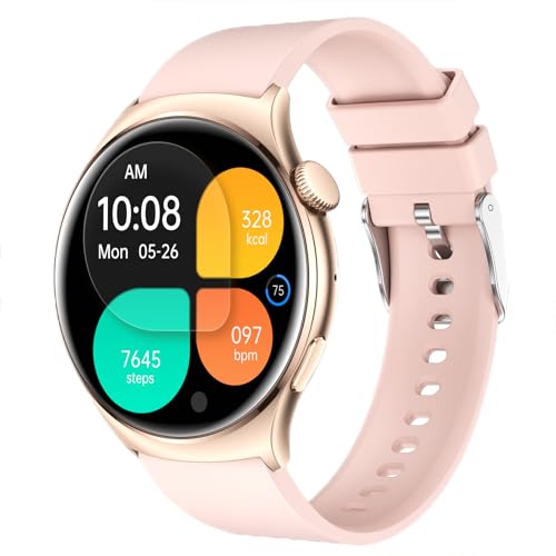 Smartwatch Relógio Smartwatch - Tela Touch HD 1.43",À Prova d'Água IP68, Faz Chamadas Bluetooth,178+ Modos Esportivos,Bateria de 10-15 Dias,Compatível com iOS/Android.(Rosa) FB027