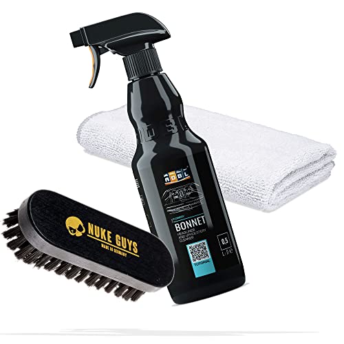 detailmate Juego de limpieza y cuidado de cuero, tapicería y textiles | ADBL Limpiador de tejidos y tapicería 500 ml + cepillo Nuke Guys S + paño de microfibra Cover