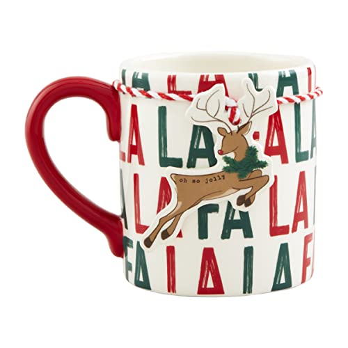 Mud Pie Christmas Mug and Ornament Set, Reindeer, 15 oz