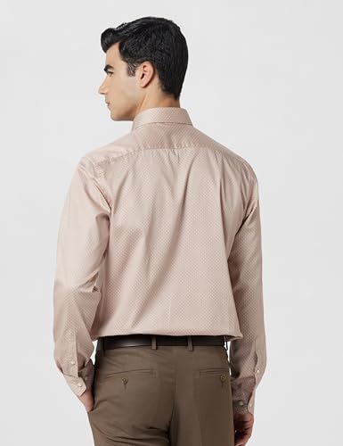 Image of Arrow Men Cotton Slim Fit Shirt (ARAEOSH1721 Lt. Brown, 42)