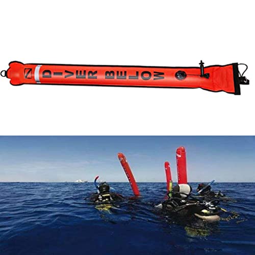 Oppervlakte marker boei duikoppervlak marker opblaasbaar duiken voor veiligheid onder water duiken snorkelen oranje 150 cm, duikveiligheidsuitrusting - Image 5