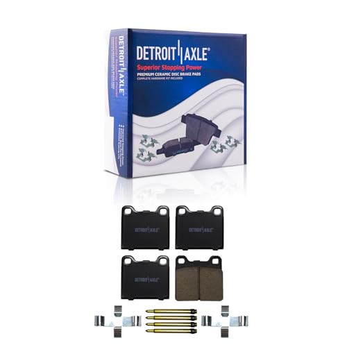 Image of Detroit Axle - Rear Brake Pads for Volvo 240 740 760 850 940 960 C70 S70 V70 Ceramic Brake Pads w /Hardware Replacement