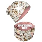 HECKBO Waldtiere Kinder Beanie Mütze & Loopschal – Reflektierend – Baumwolle – 2–8 Jahre – Wintermütze Mädchen – Ideal für Spaziergänge, Waldwege & Herbsttage (48–54 cm)
