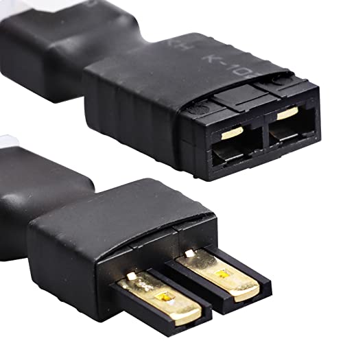 Image of RC Battery /Charger Plug Adapter Unwired for Traxxas TRX to Big Tamiya Plugs fit Slash /Rustler /Stampede /Bandit /E Revo NiCd NiMH Lipo RC Cars Truck Truggy Buggy Tank Airplane Helicopter Boat