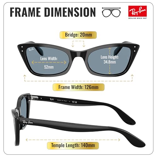Image of Ray-Ban RB2299 LADY BURBANK Cat Eye Shaped Sunglasses for Women with Official RAYBAN Eyewear Kit