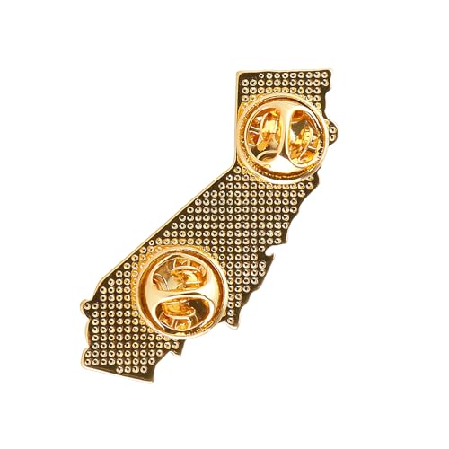 Image of State Shaped Map Lapel Metal Pin Enamel Brooch Keepsake Beautifully Designed for Backpack Hat