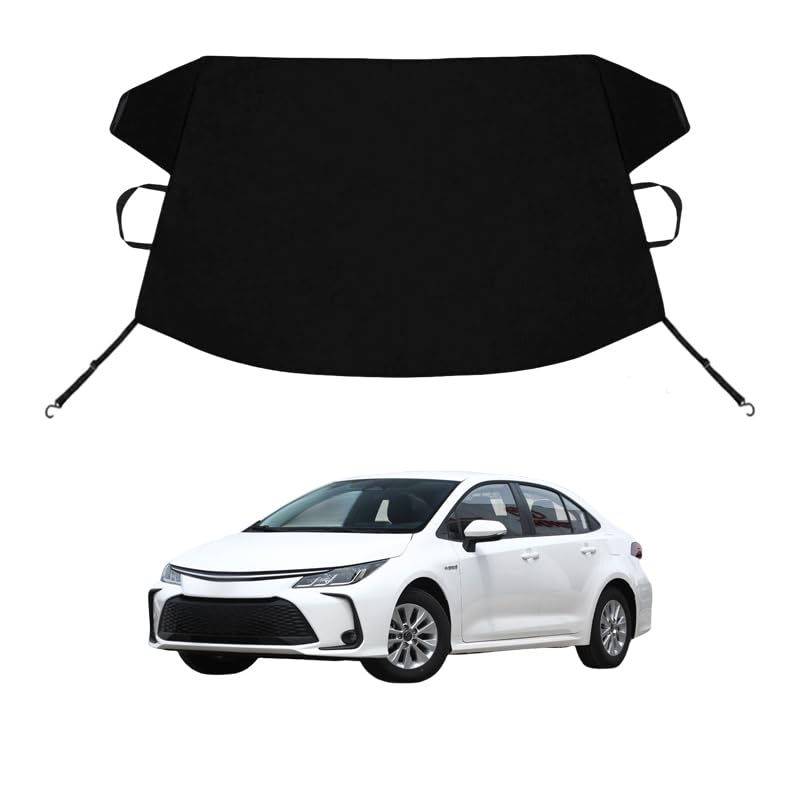 Image of Corolla Custom Windshield Cover for Ice and Snow for to-yo-ta Corolla Windshield Snow Cover 600D Shade Blocks Winter Frost Hail Protector Car Accessories
