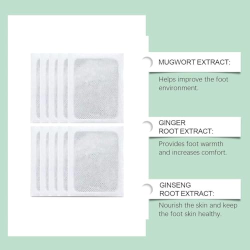 Image of Foot patch Herbal And Gentle Ingredient Detox Foot Pads Natural Ingredients for Sleep Aid Pain Relief Toxin Removal with Bamboo Vinegar and Acupoint Micro-Massage Technology... (pack of 10)