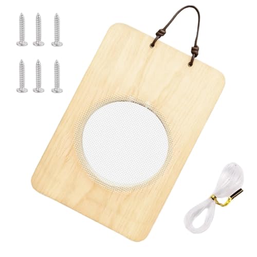 kit di montaggio per felce staghorn - placca in corteccia resistente alle intemperie da appendere a parete, per piante rampicanti in legno, base in legno per supporto per orchidee airplant, c