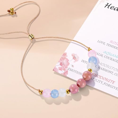 yupoxiu Healthy Pregnancy Gifts Natural Stone Bracelets for Pregnant Women, Pregnancy Gifts for Expecting Mom & First Time Mom, Mothers Day Christmas Jewelry2