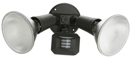 Designers Edge L990BR 110-Degree Motion-Activated Outdoor Twin Floodlight, Bronze