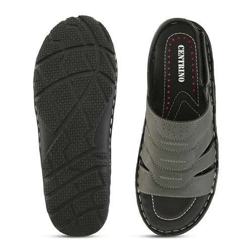 Image of Centrino Sandal for Men | Grip Insole for Stability | slippers /sliders for men |mens sandals casual | sandals for men|Modern Look with Straps | Comfortable Footwear (9265)
