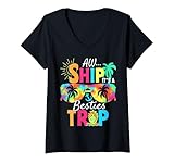 Photo Gallery donna aw ship È un viaggio besties 2025 amici vacay cruise 2025 maglietta con collo a v Photo Gallery donna aw ship È un viaggio besties 2025 amici vacay cruise 2025 maglietta con collo a v