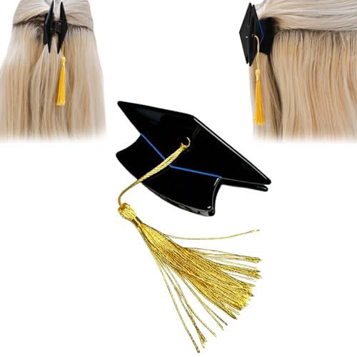 Graduation Cap Tassel Hair Clip,Mini Mortarboard Hair Claw Clip With...