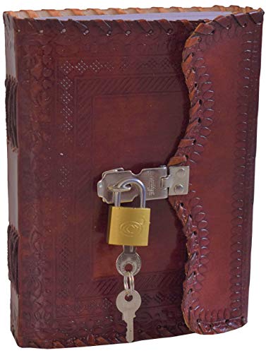 RKH Leather Journal Book Medieval Stone Embossed Handmade Book of Shadows Notebook Office Diary College Book Poetry Book Sketch Book (lock journey) RKH Leather Journal Book Medieval Stone Embossed Handmade Book of Shadows Notebook Office Diary College Book Poetry Book Sketch Book (lock journey)