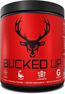 Bucked Up Pre Workout 6 Grams Citrulline, 2 Grams Beta Alanine, and 3 Other Registered trademarked Ingredients (Grape)