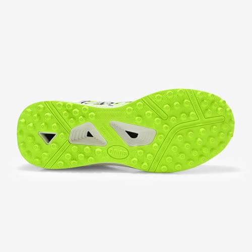 Image of DNINE Performer, Men, Rubber Studs Cricket Shoe White /Red /Black & White /Lemon