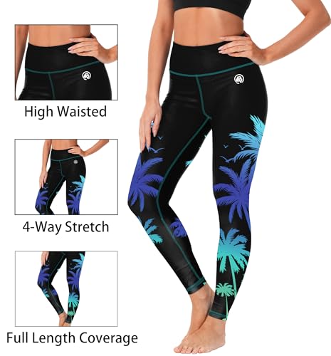 Image of AOBUTE Women Swim Pants UPF 50+ Rash Guard Pants High Waisted Swimming Leggings