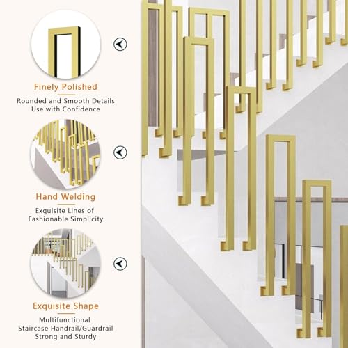 Kit de main courante extérieure en fer forgé durable pour marches