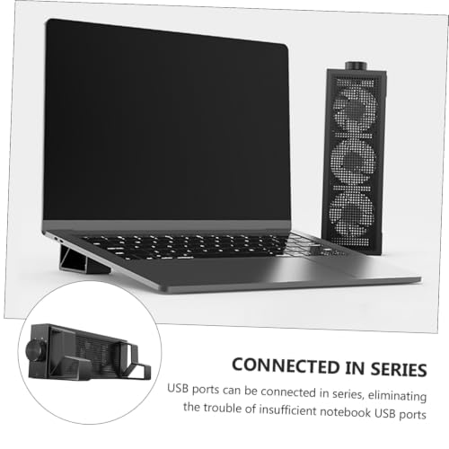 Base para portátil con ventiladores RGB y ajuste ergonómico miniatura 3