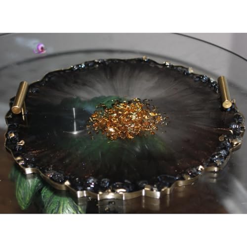 Image of R H Lifestyle Silicone Moulds Round Coaster Mould for Resin Art Epoxy Casting Mould Tray, Photo Frame, Plate, Clock Mold Large Resin Mould 14 Inch