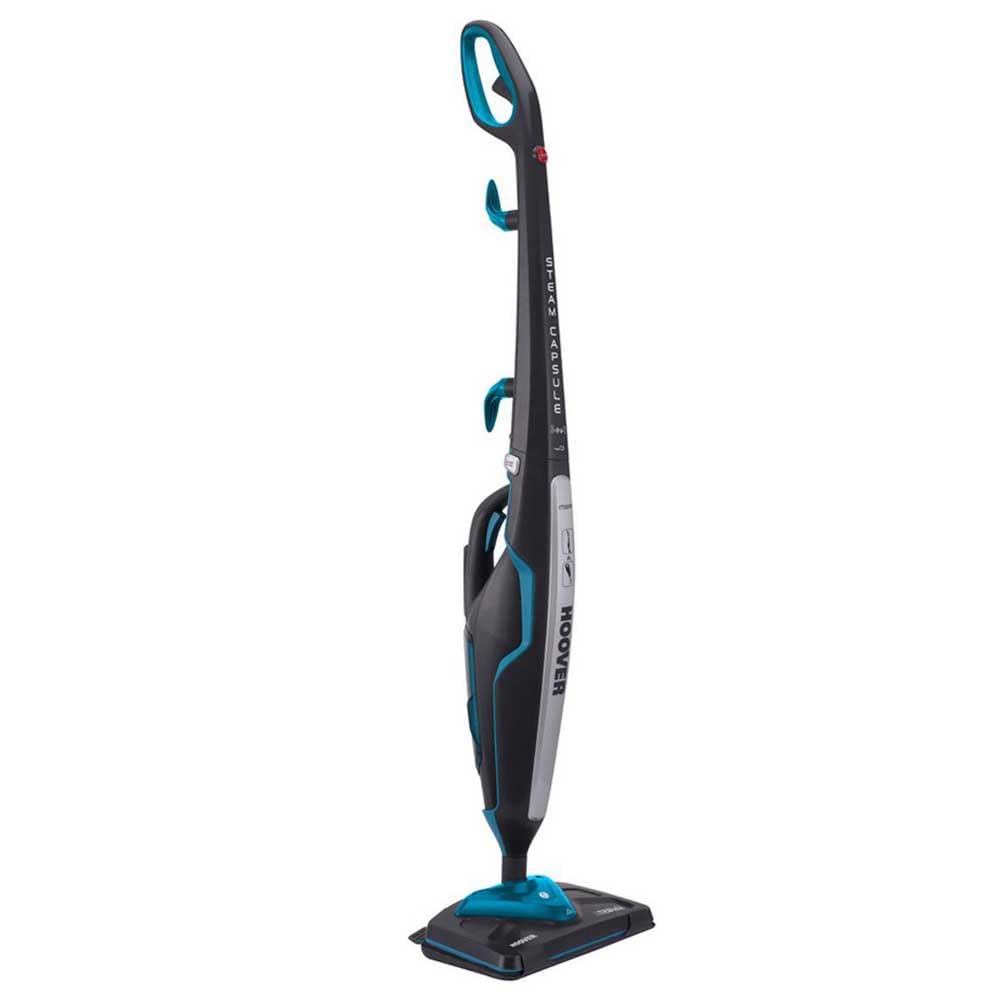 Hoover Steam Capsule CA2IN1D 011 Scopa a Vapore Lavapavimenti con Pistola a Vapore Portatile, Professionale, Accessorio per Tappeti, Igienizzante, Capacità 0.35 Litri, 1700W, Grigio e Blu