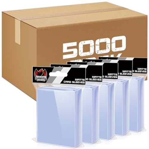 5000 Counts Card Sleeves for Trading Cards, Soft Clear Baseball Card Sleeves Plastic Card Protector for MTG, Football Cards, Sports Cards, Game Cards