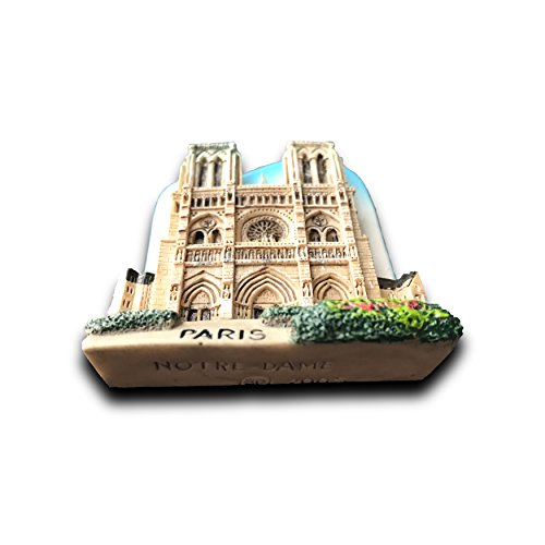 Imán 3D Notre Dame de París para refrigerador miniatura 4