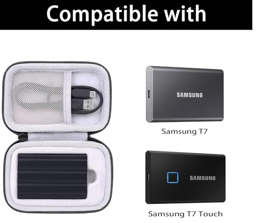 Image of Samsung T9 Portable External SSD 4TB, USB 3.2, Speed up to 2,000 MB /s Read /Write Speed, Storage for Professional Creators - videographers, Graphic Designers, Artists, MU-PG4T0B /WW, Black & Cover