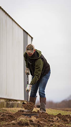 Hooyman Digging Shovel With Heavy Duty Carbon Steel Head Construction, Ergonomic No-Slip H-Grip, Oversized Steps, And Serrated Blades For Gardening, Land Management, Yard Work, Farming And Outdoors #TOP3